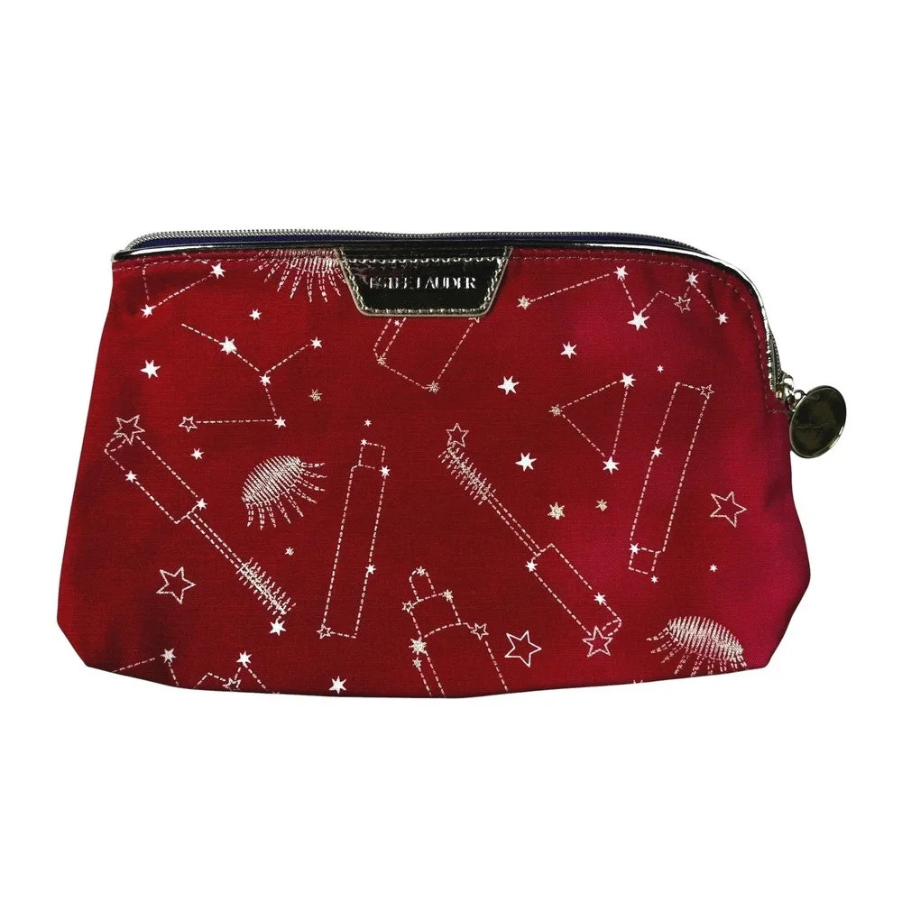 Estee‎ Lauder 2-Piece Cosmetic Makeup Bag Bundle Travel Pouches Beauty Print